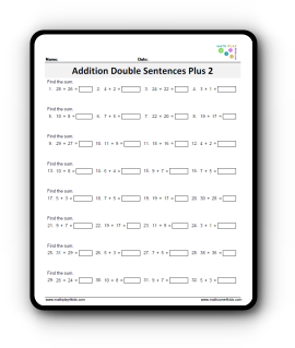free math addition worksheets thumbnail