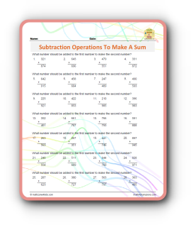 Addition and subtraction worksheet thgumbnail