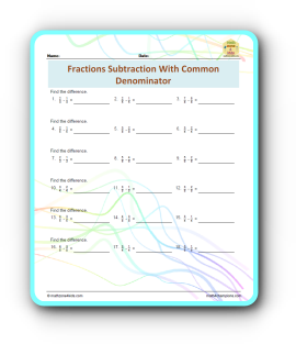 Subtract fraction by whole number thumbnail 
