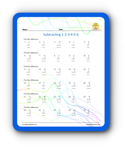 Subtracting-1-2-3-4-5-6-worksheet-printable