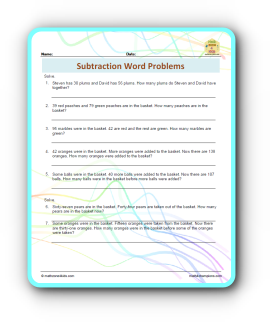 Two step addition and subtraction word problems thumbnail